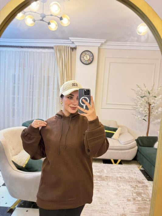هودى بنى فرى سايز